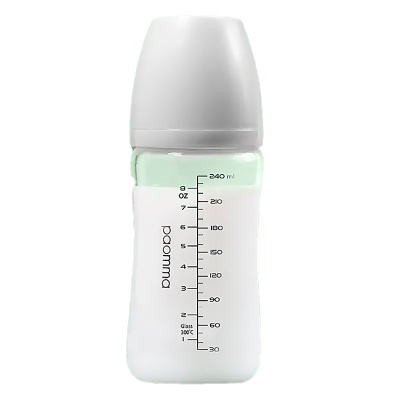 Бутылочка для кормления стеклянная 240 мл Paomma GB215 Light Grey 1